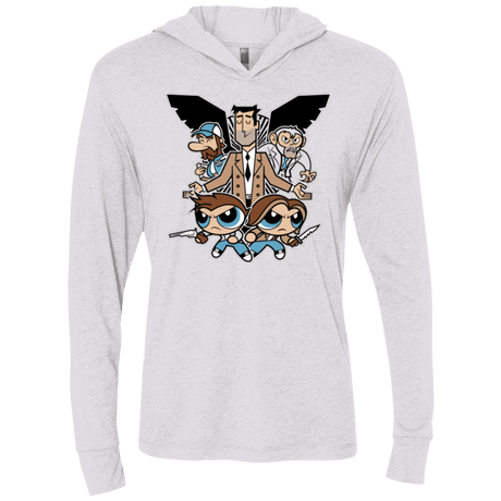 T-Shirts Heather White / X-Small Hell and Back Boys Triblend Long Sleeve Hoodie Tee