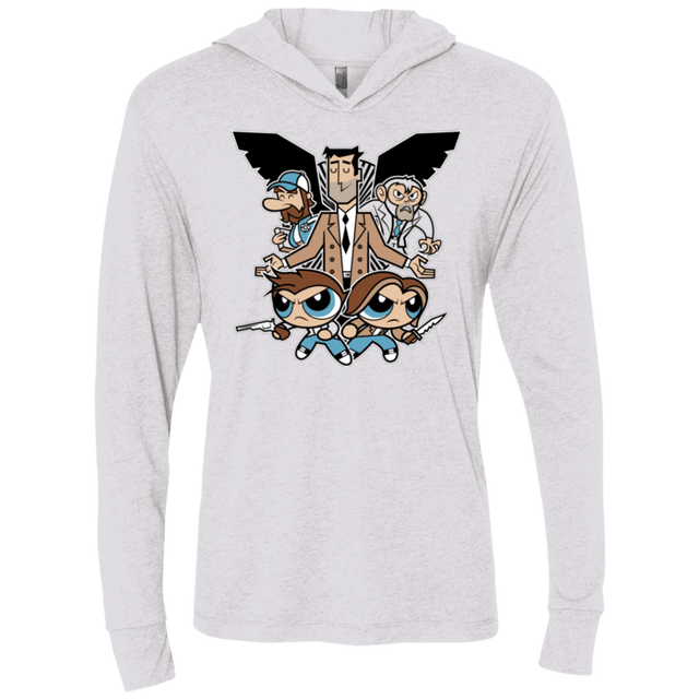 T-Shirts Heather White / X-Small Hell and Back Boys Triblend Long Sleeve Hoodie Tee