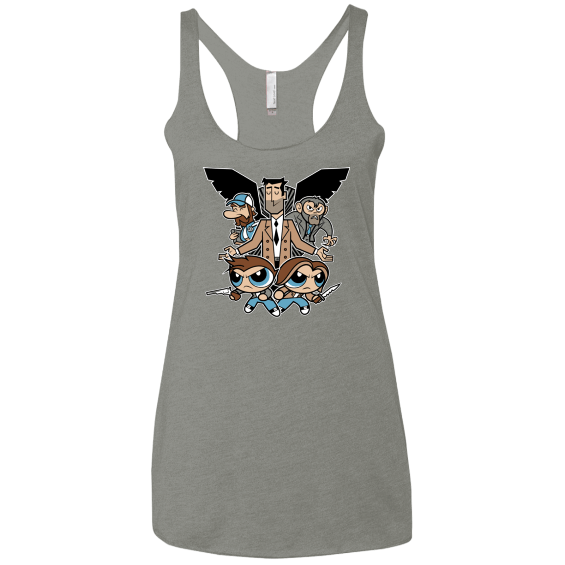 T-Shirts Venetian Grey / X-Small Hell and Back Boys Women's Triblend Racerback Tank