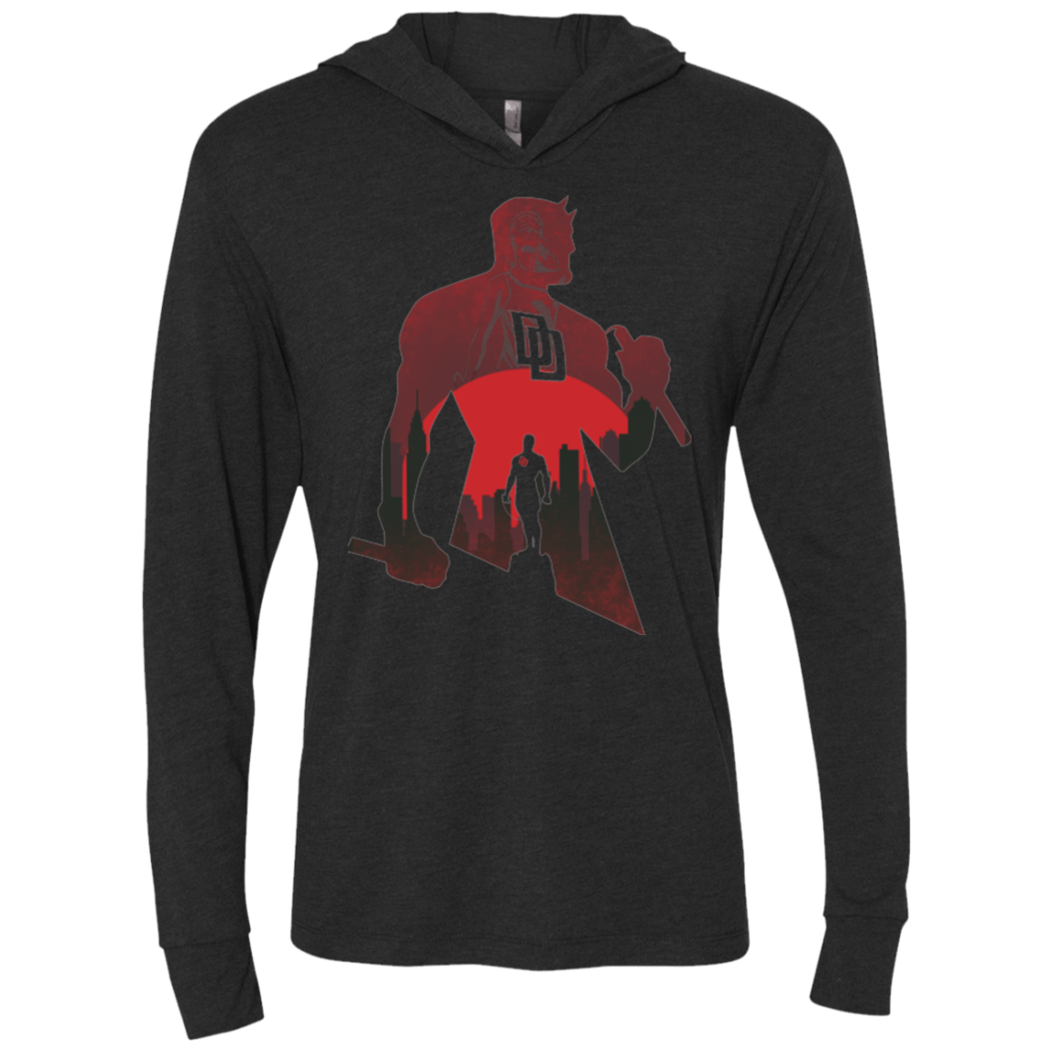 T-Shirts Vintage Black / X-Small Hell's Kitchen Guardian Triblend Long Sleeve Hoodie Tee