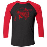 T-Shirts Vintage Black/Vintage Red / X-Small Hell Singer Men's Triblend 3/4 Sleeve