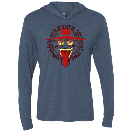 T-Shirts Indigo / X-Small Hell Yeah Triblend Long Sleeve Hoodie Tee