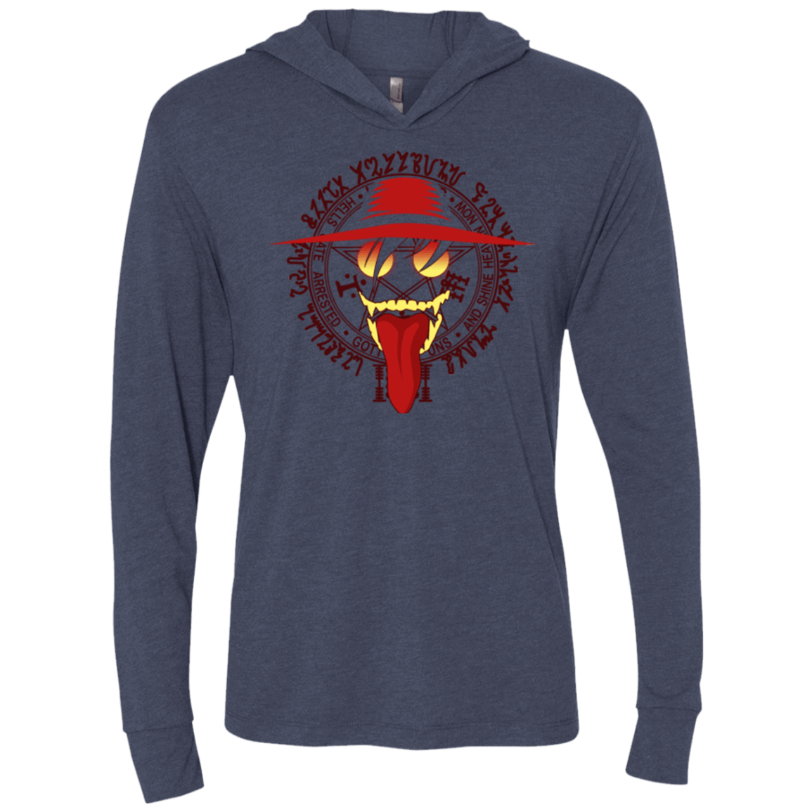 T-Shirts Vintage Navy / X-Small Hell Yeah Triblend Long Sleeve Hoodie Tee