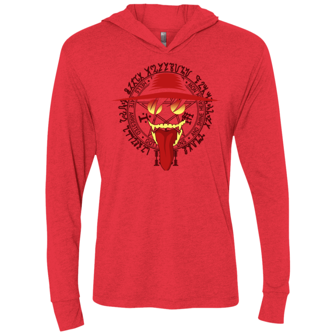 T-Shirts Vintage Red / X-Small Hell Yeah Triblend Long Sleeve Hoodie Tee