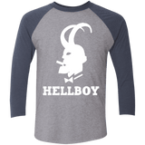 T-Shirts Premium Heather/ Vintage Navy / X-Small Hellboy Men's Triblend 3/4 Sleeve