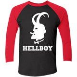 T-Shirts Vintage Black/Vintage Red / X-Small Hellboy Men's Triblend 3/4 Sleeve