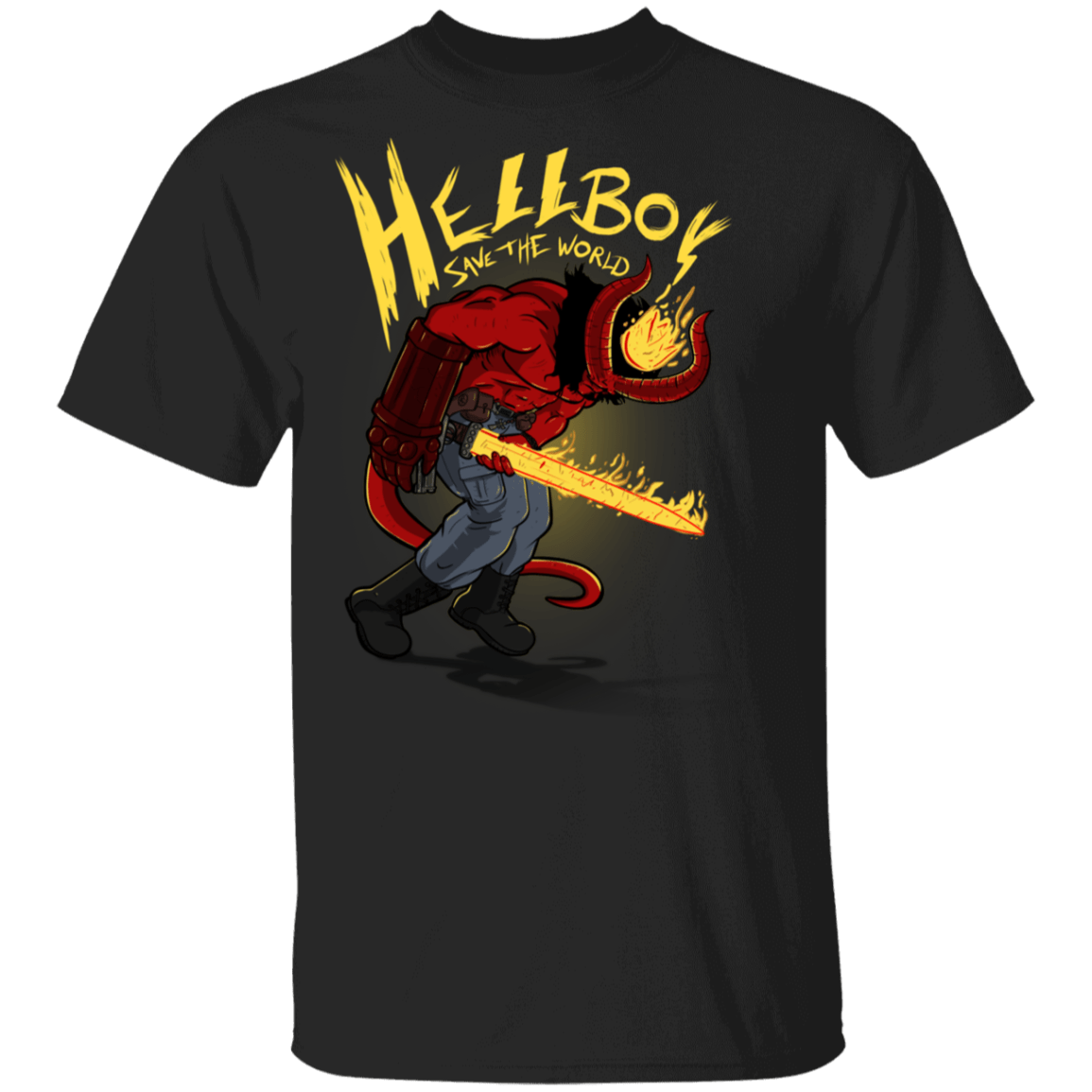 T-Shirts Black / S Hellboy Save The World T-Shirt