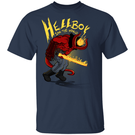 T-Shirts Navy / S Hellboy Save The World T-Shirt