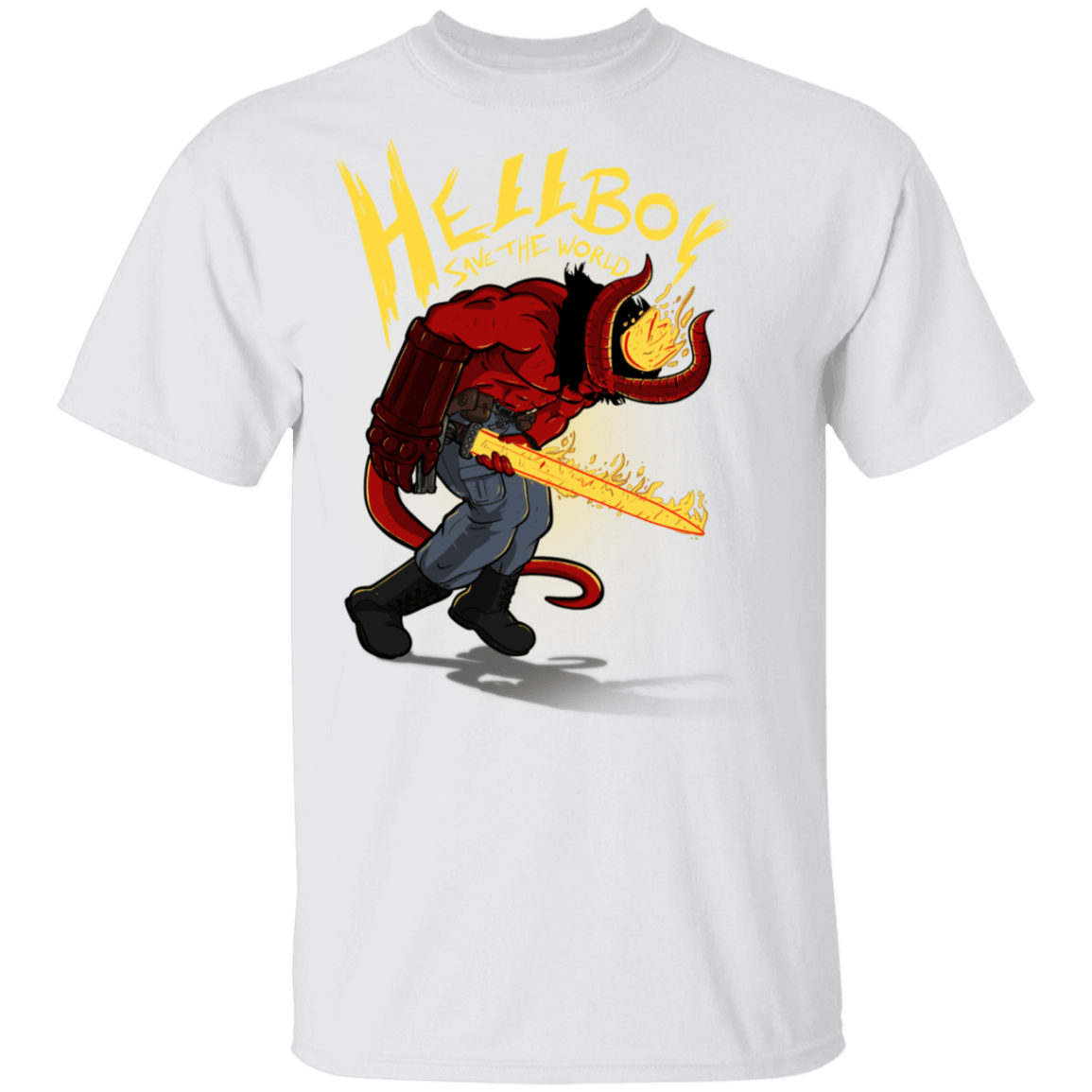 T-Shirts White / S Hellboy Save The World T-Shirt