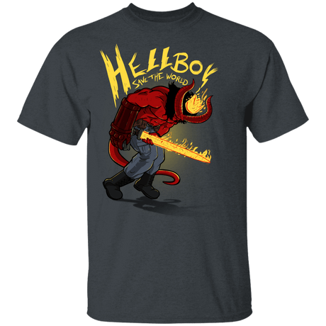 T-Shirts Dark Heather / YXS Hellboy Save The World Youth T-Shirt