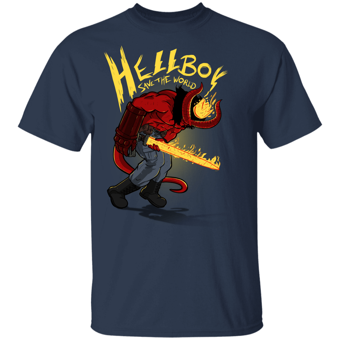 T-Shirts Navy / YXS Hellboy Save The World Youth T-Shirt