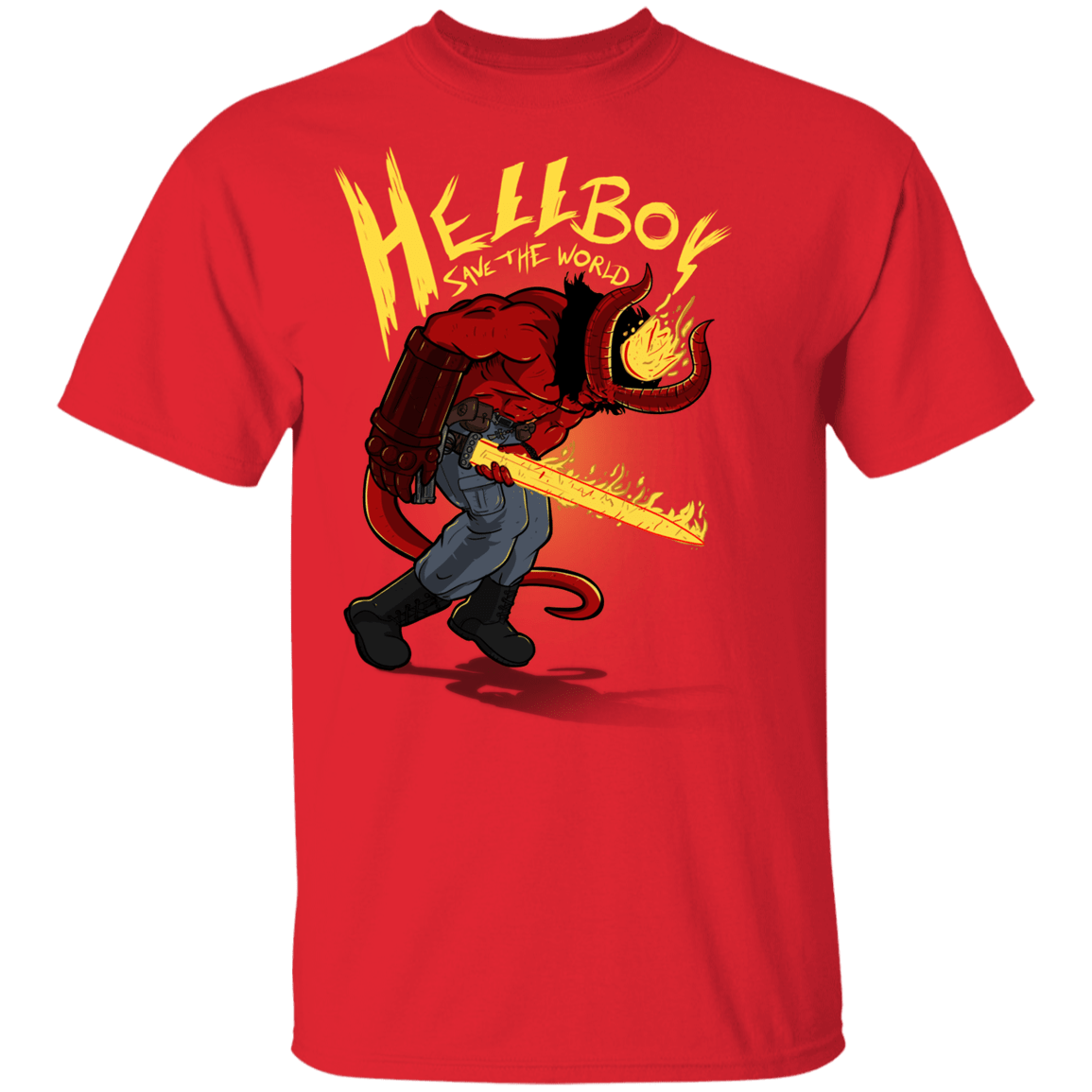 Hellboy Save The World Youth T Shirt Pop Up Tee