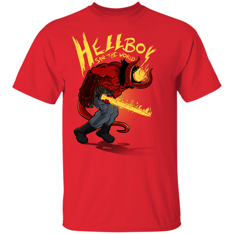 T-Shirts Red / YXS Hellboy Save The World Youth T-Shirt