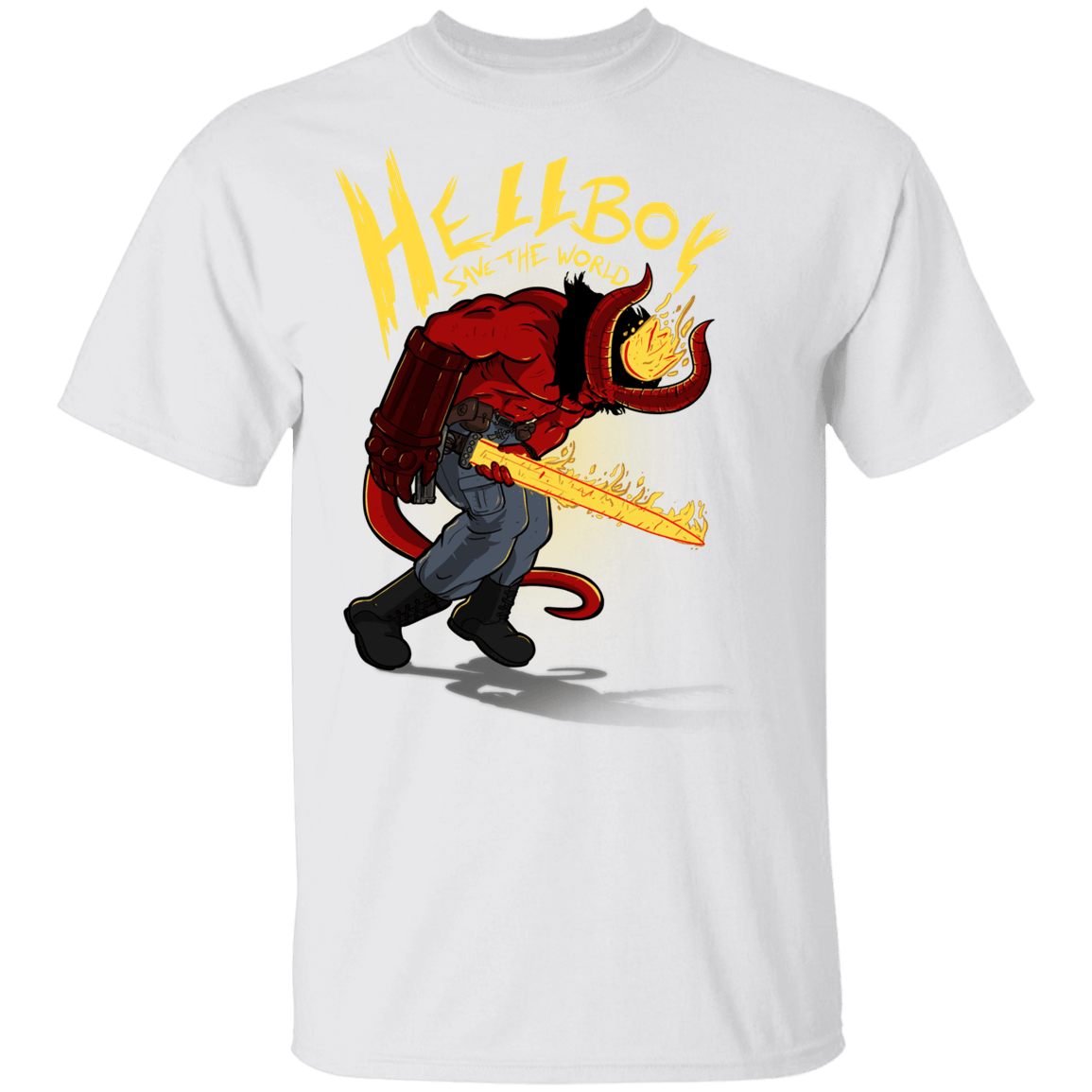 T-Shirts White / YXS Hellboy Save The World Youth T-Shirt