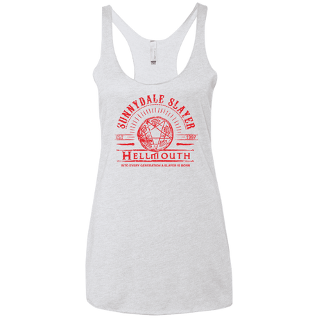T-Shirts Heather White / X-Small Hellmouth Women's Triblend Racerback Tank