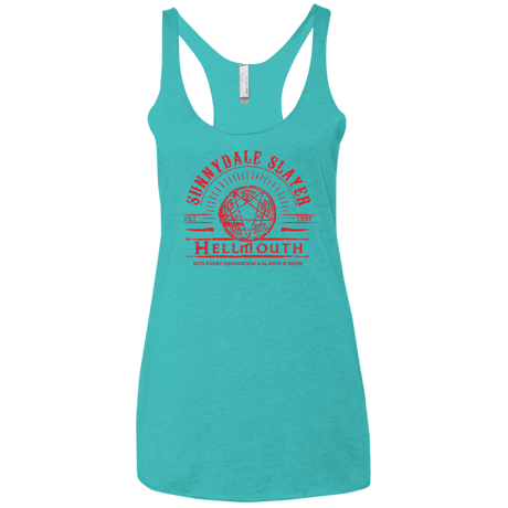 T-Shirts Tahiti Blue / X-Small Hellmouth Women's Triblend Racerback Tank