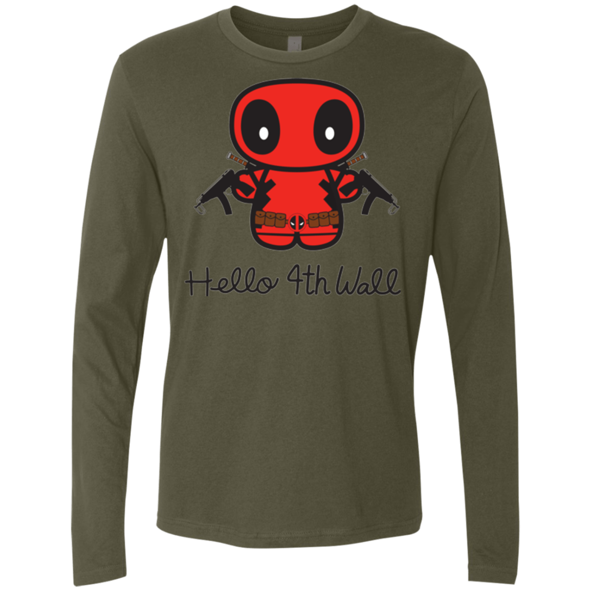 T-Shirts Military Green / Small Hello 4th Wall Men's Premium Long Sleeve