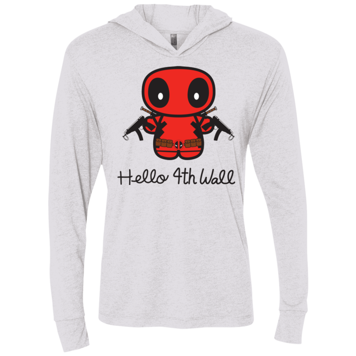 T-Shirts Heather White / X-Small Hello 4th Wall Triblend Long Sleeve Hoodie Tee