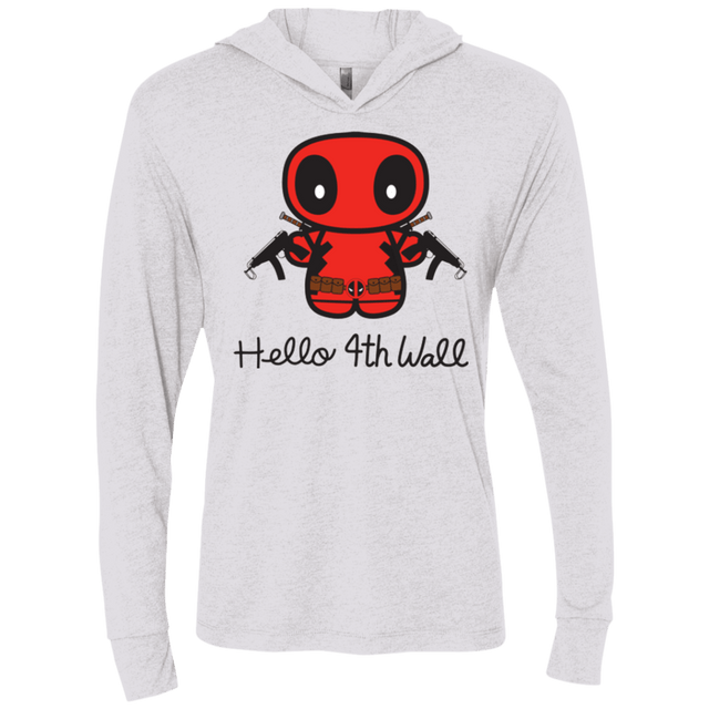 T-Shirts Heather White / X-Small Hello 4th Wall Triblend Long Sleeve Hoodie Tee