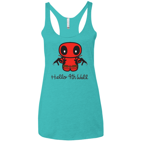 T-Shirts Tahiti Blue / X-Small Hello 4th Wall Women's Triblend Racerback Tank