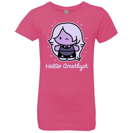 T-Shirts Hot Pink / YXS Hello Amethyst Girls Premium T-Shirt