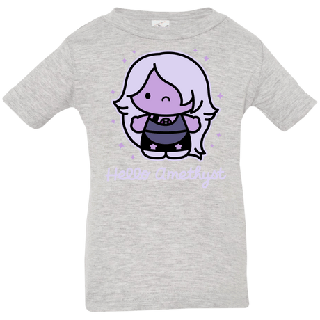 T-Shirts Heather Grey / 6 Months Hello Amethyst Infant Premium T-Shirt