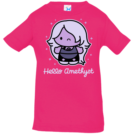 T-Shirts Hot Pink / 6 Months Hello Amethyst Infant Premium T-Shirt