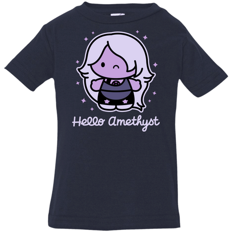 T-Shirts Navy / 6 Months Hello Amethyst Infant Premium T-Shirt