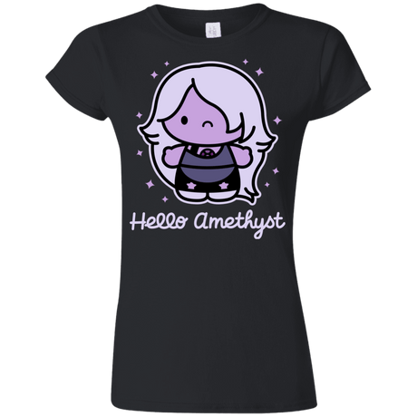 T-Shirts Black / S Hello Amethyst Junior Slimmer-Fit T-Shirt