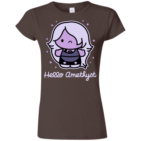 T-Shirts Dark Chocolate / S Hello Amethyst Junior Slimmer-Fit T-Shirt