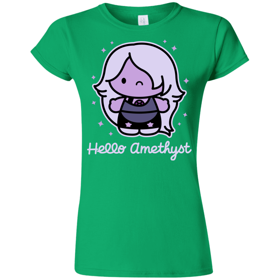 T-Shirts Irish Green / S Hello Amethyst Junior Slimmer-Fit T-Shirt