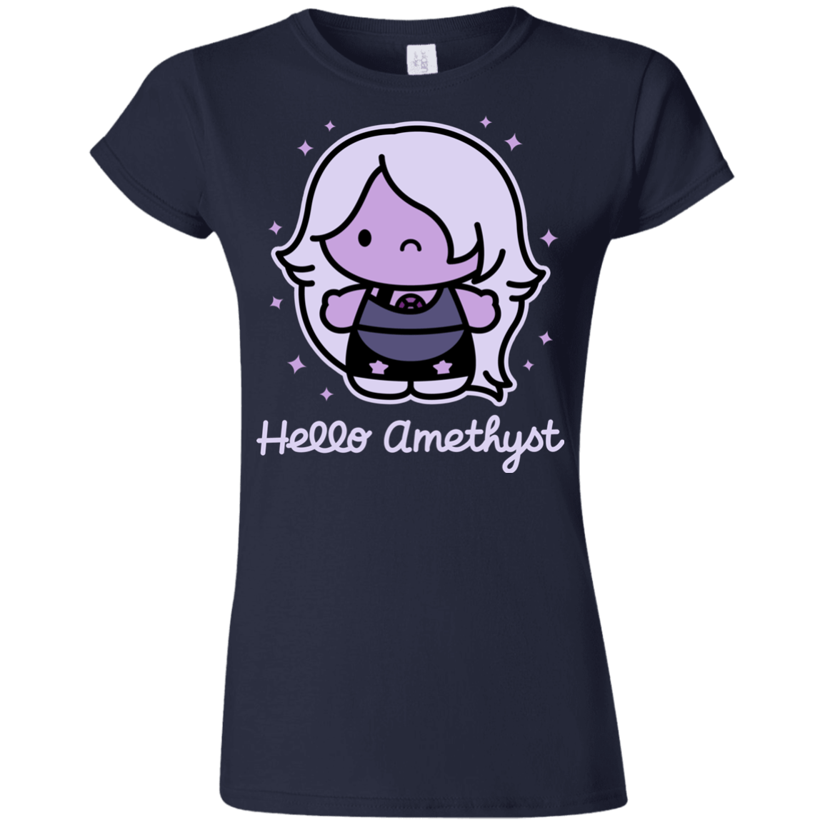 T-Shirts Navy / S Hello Amethyst Junior Slimmer-Fit T-Shirt