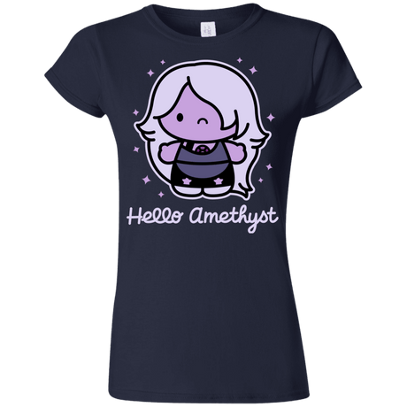 T-Shirts Navy / S Hello Amethyst Junior Slimmer-Fit T-Shirt