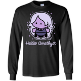 T-Shirts Black / S Hello Amethyst Men's Long Sleeve T-Shirt