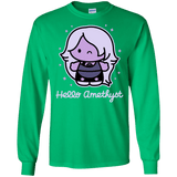 T-Shirts Irish Green / S Hello Amethyst Men's Long Sleeve T-Shirt