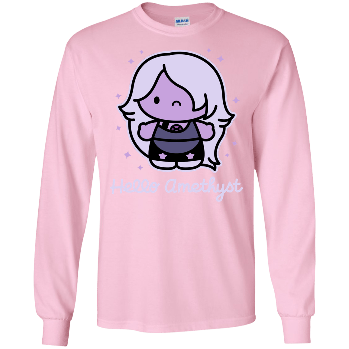 T-Shirts Light Pink / S Hello Amethyst Men's Long Sleeve T-Shirt