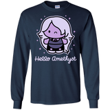 T-Shirts Navy / S Hello Amethyst Men's Long Sleeve T-Shirt