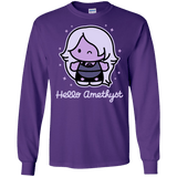 T-Shirts Purple / S Hello Amethyst Men's Long Sleeve T-Shirt