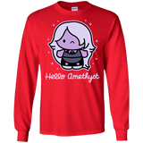 T-Shirts Red / S Hello Amethyst Men's Long Sleeve T-Shirt