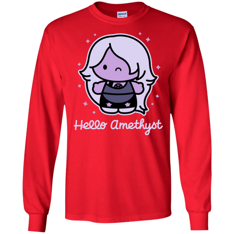 T-Shirts Red / S Hello Amethyst Men's Long Sleeve T-Shirt