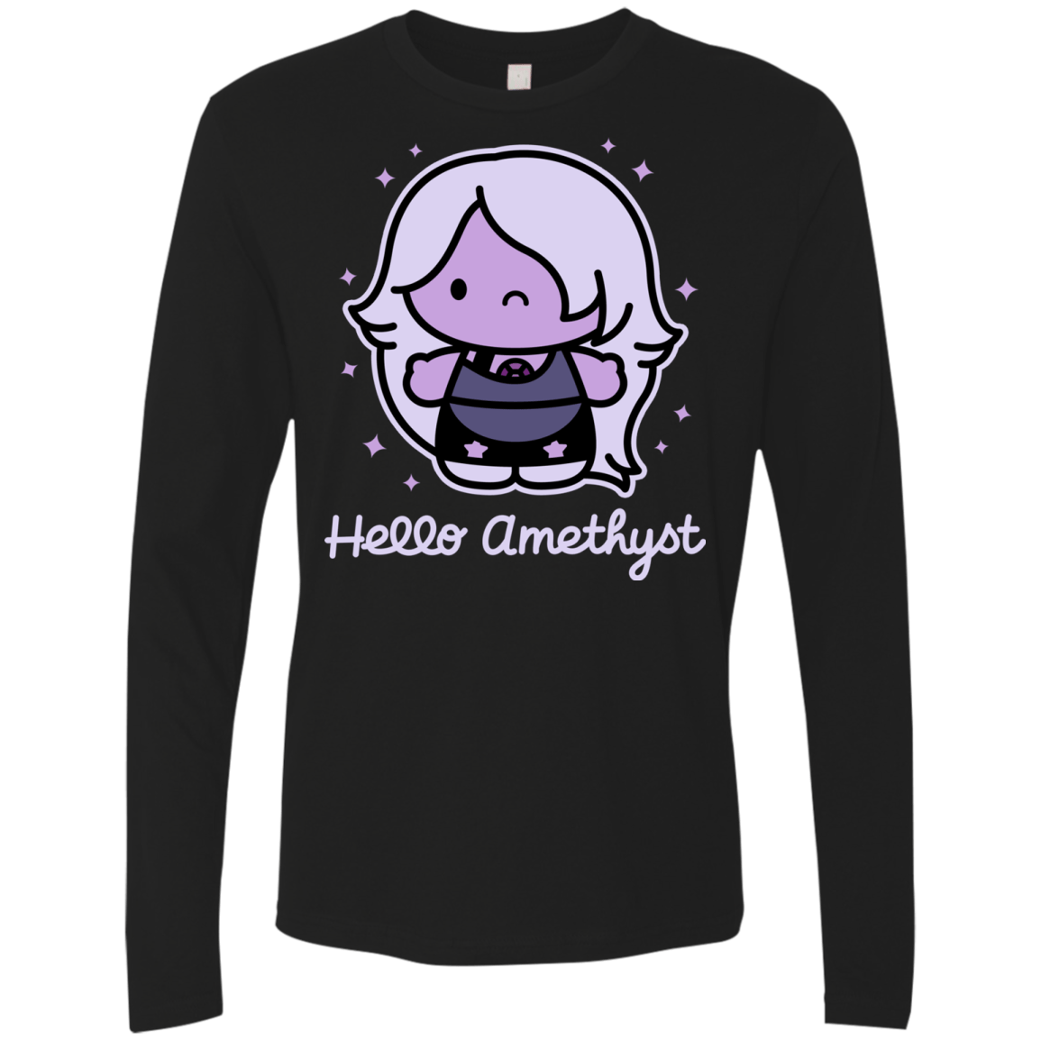 T-Shirts Black / S Hello Amethyst Men's Premium Long Sleeve