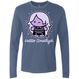 T-Shirts Indigo / S Hello Amethyst Men's Premium Long Sleeve