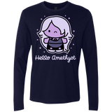 T-Shirts Midnight Navy / S Hello Amethyst Men's Premium Long Sleeve
