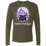 T-Shirts Military Green / S Hello Amethyst Men's Premium Long Sleeve