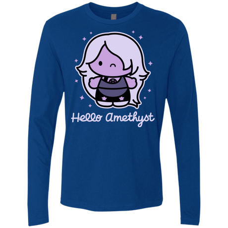 T-Shirts Royal / S Hello Amethyst Men's Premium Long Sleeve
