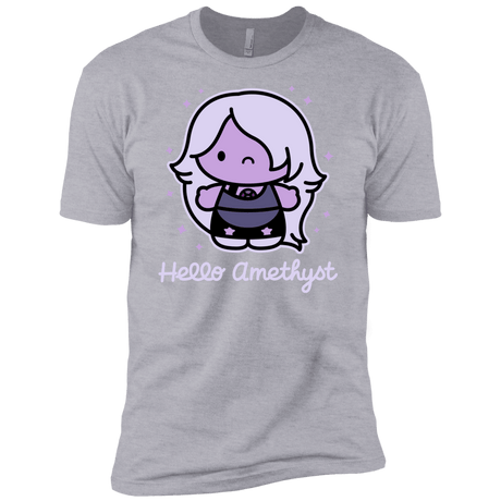 T-Shirts Heather Grey / X-Small Hello Amethyst Men's Premium T-Shirt