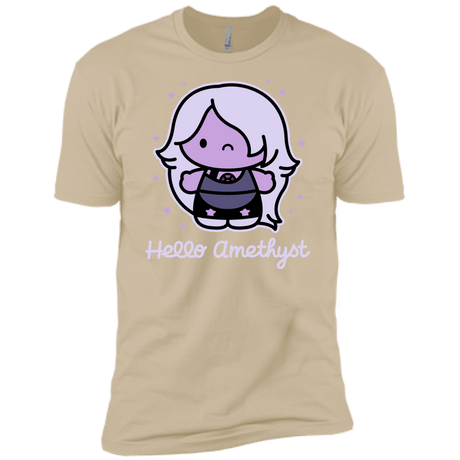 T-Shirts Sand / X-Small Hello Amethyst Men's Premium T-Shirt