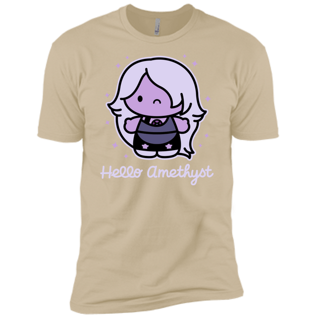 T-Shirts Sand / X-Small Hello Amethyst Men's Premium T-Shirt