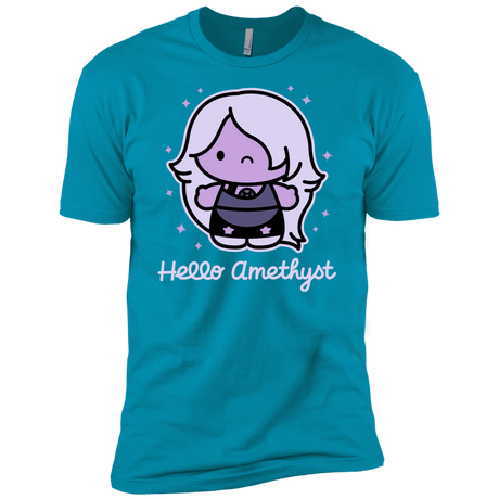 T-Shirts Turquoise / X-Small Hello Amethyst Men's Premium T-Shirt