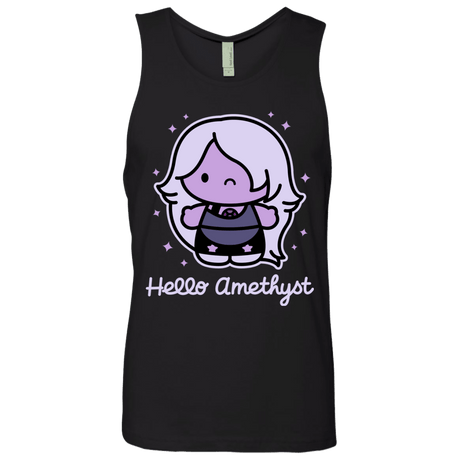 T-Shirts Black / S Hello Amethyst Men's Premium Tank Top